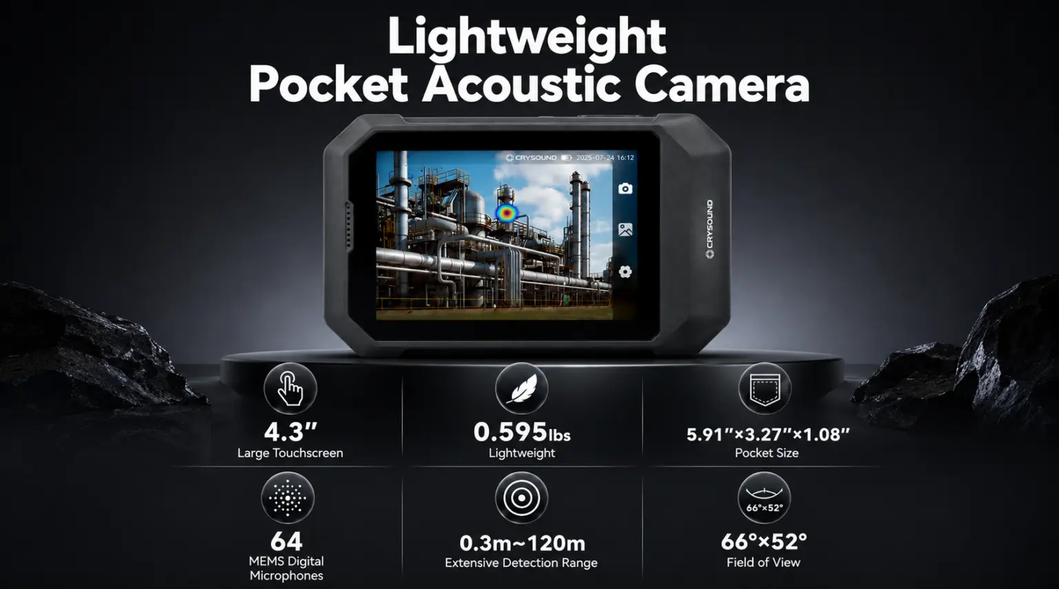 Akustické zobrazovače CRYSOUND CRY8024 SonoCam Pocket