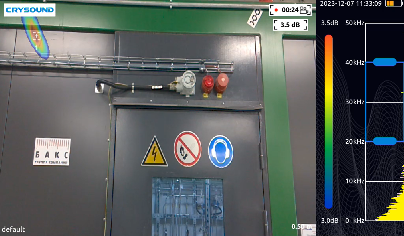 Průmyslová akustická kamera DOOR FAN TEST